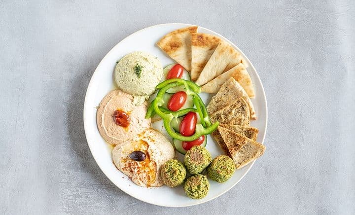 Dip Trio with Falafel
