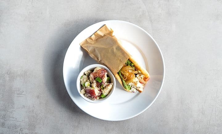 Falafel and Hummus Pita (vegan)